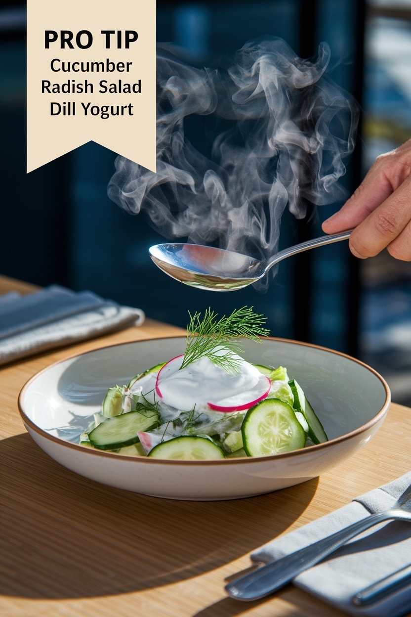 cucumber radish salad dill yogurt
