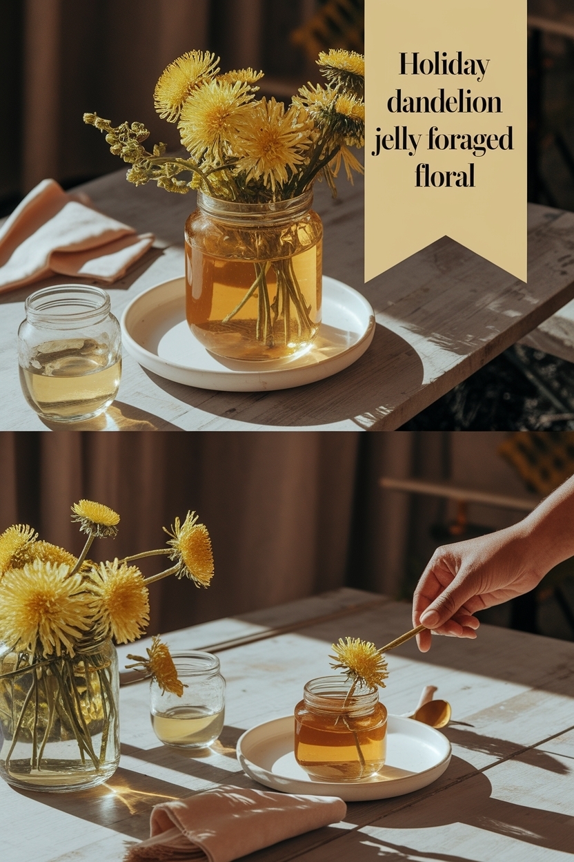 dandelion jelly foraged floral
