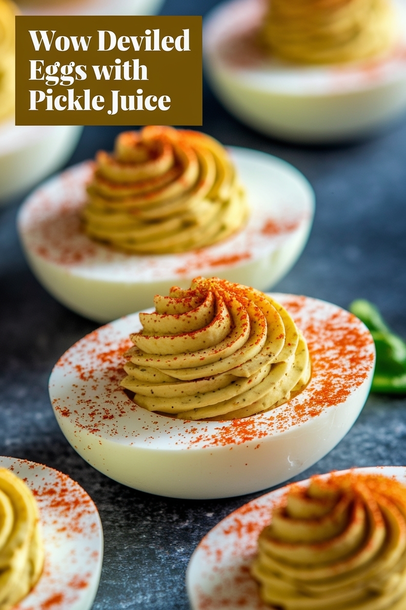 deviled eggs with pickle juice