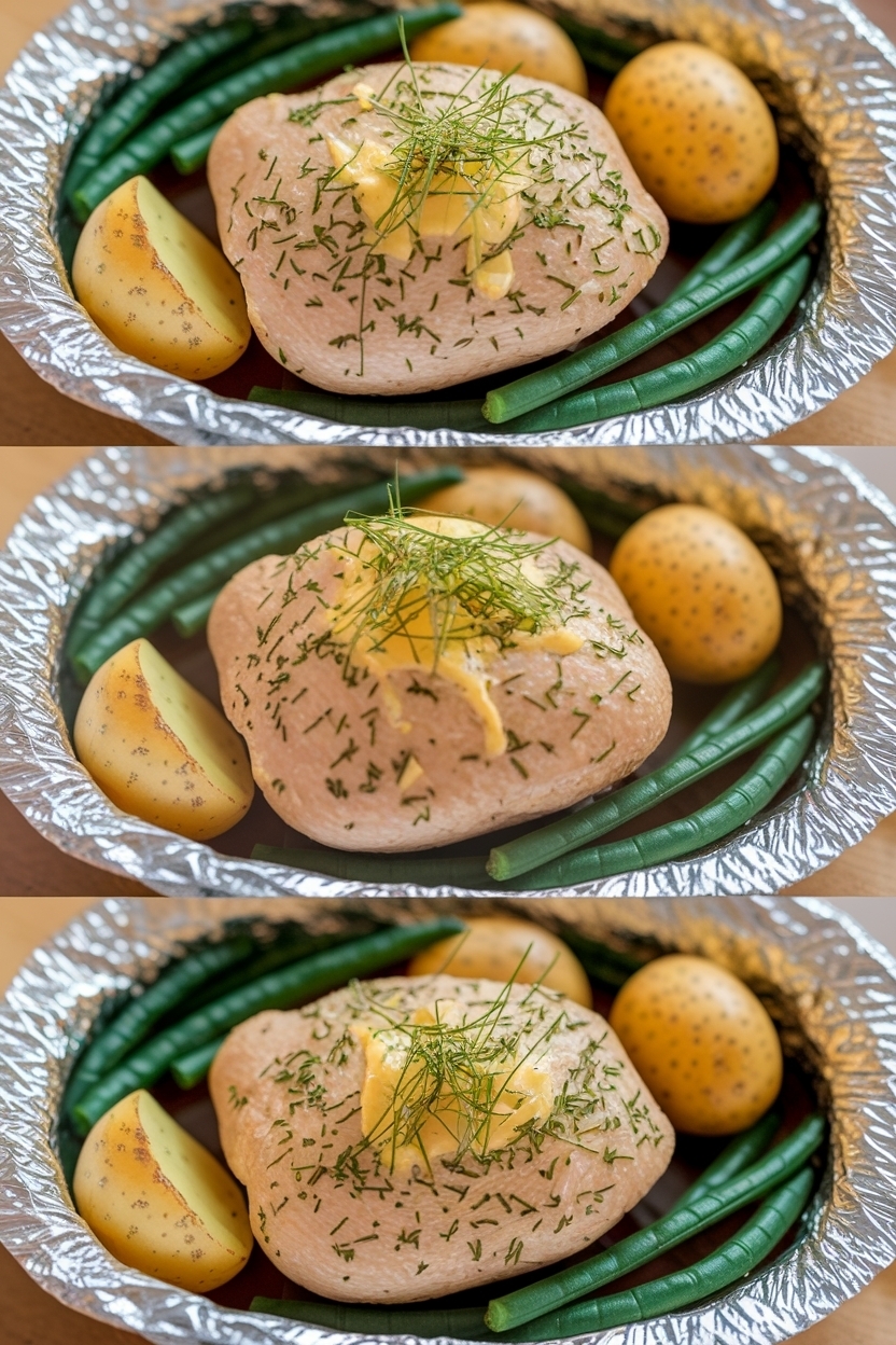 foil pack chicken potatoes green beans
