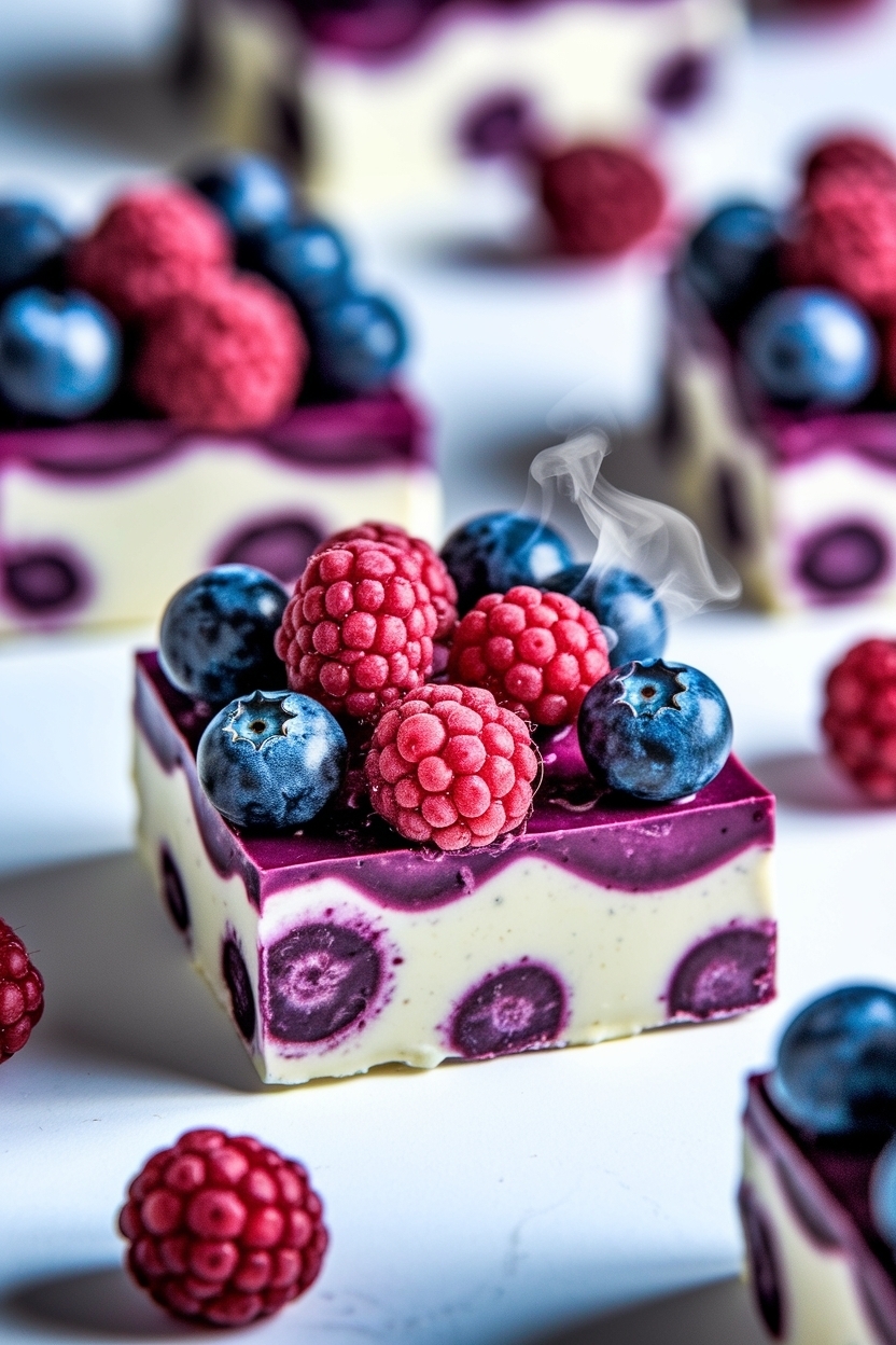 frozen yogurt bark with berries