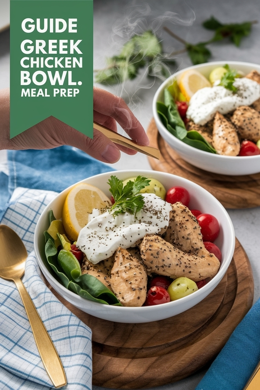 greek chicken bowls meal prep