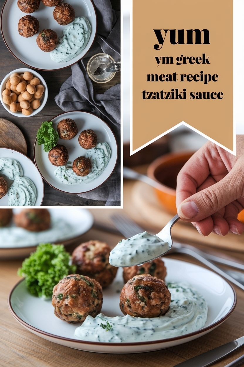 greek meatballs recipe tzatziki sauce