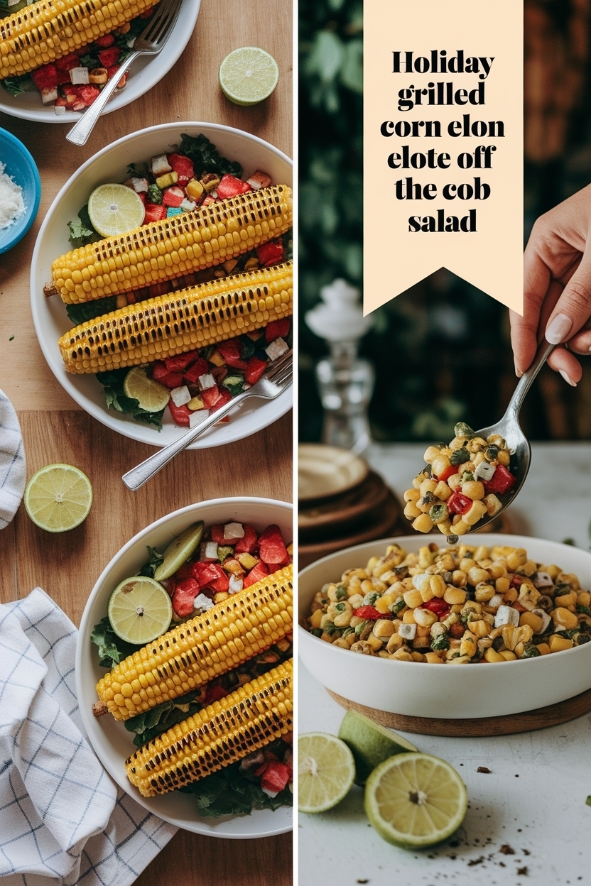 grilled corn elote off the cob salad