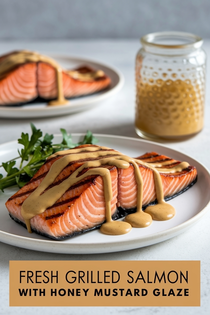 grilled salmon with honey mustard glaze
