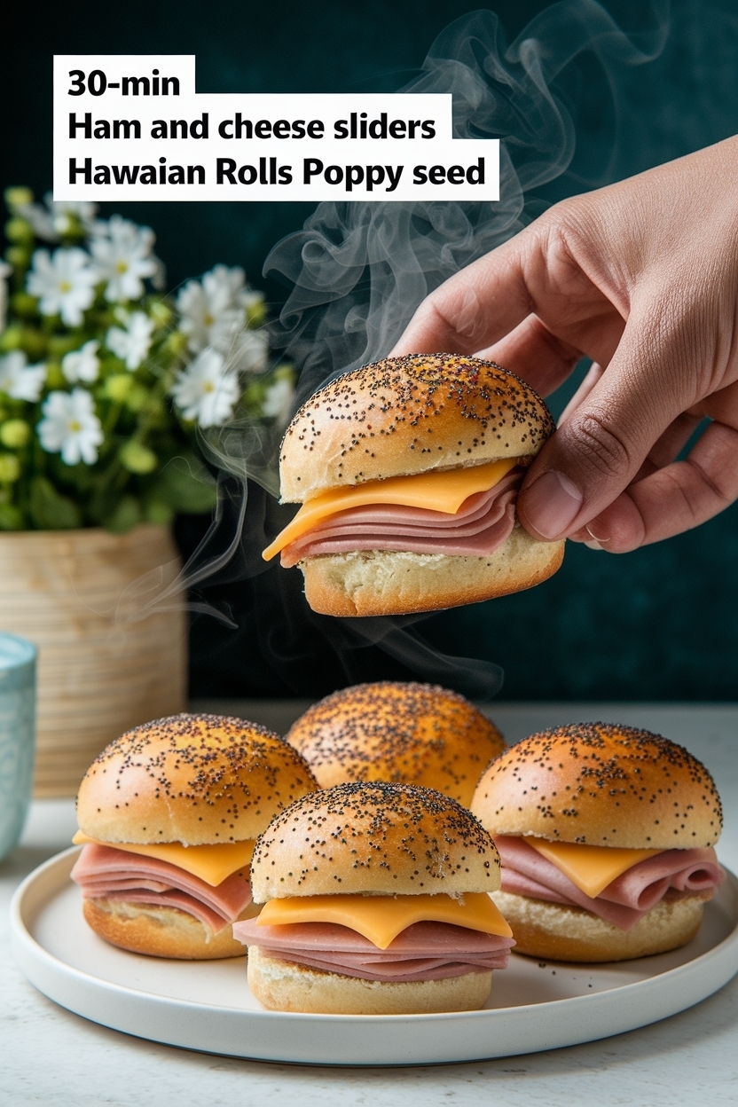 ham and cheese sliders hawaiian rolls poppy seed