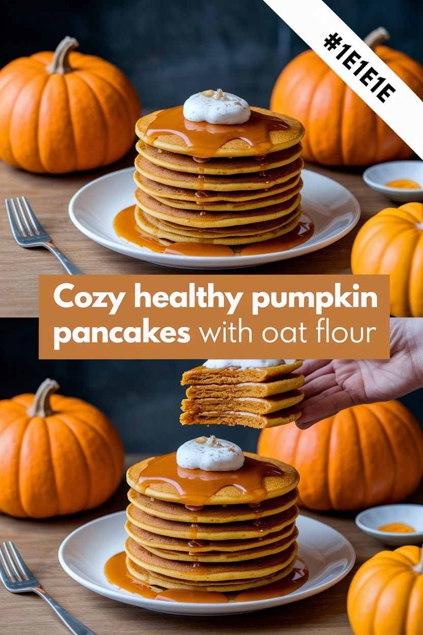 healthy pumpkin pancakes with oat flour