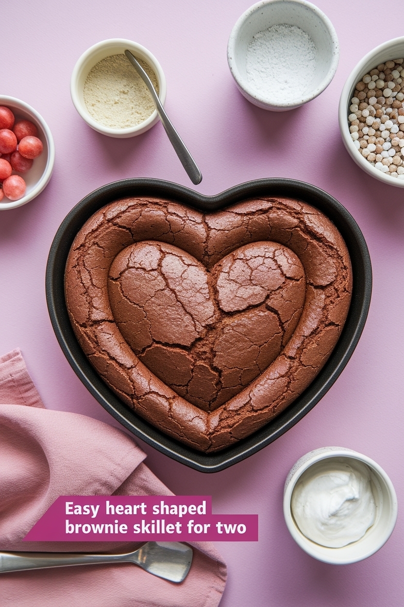 heart shaped brownie skillet for two