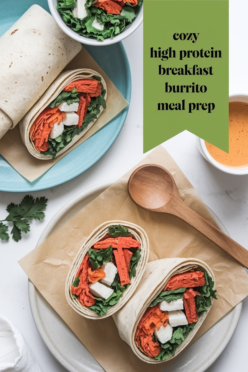 high protein breakfast burrito meal prep