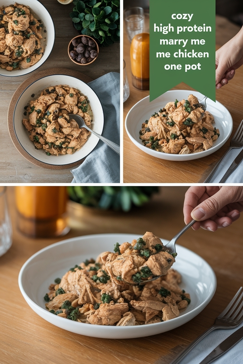 high protein marry me chicken one pot