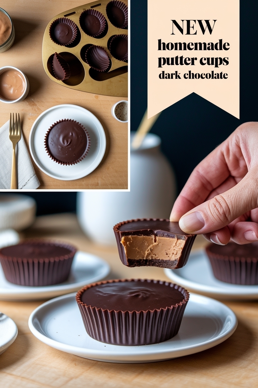 homemade peanut butter cups dark chocolate