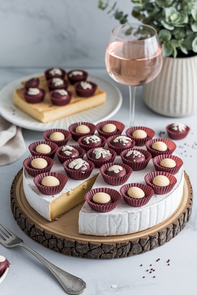 baked brie board with rosé galentines