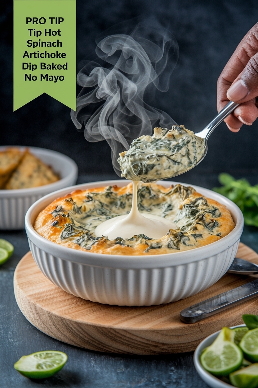 hot spinach artichoke dip baked no mayo