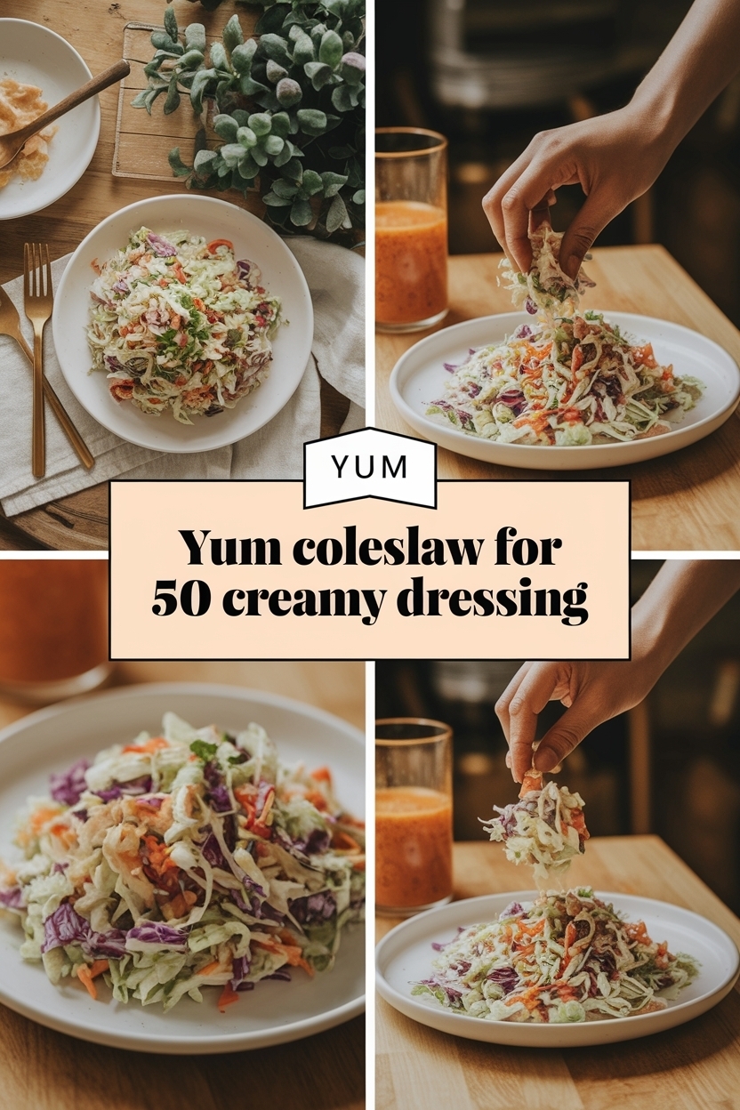 coleslaw for 50 creamy dressing