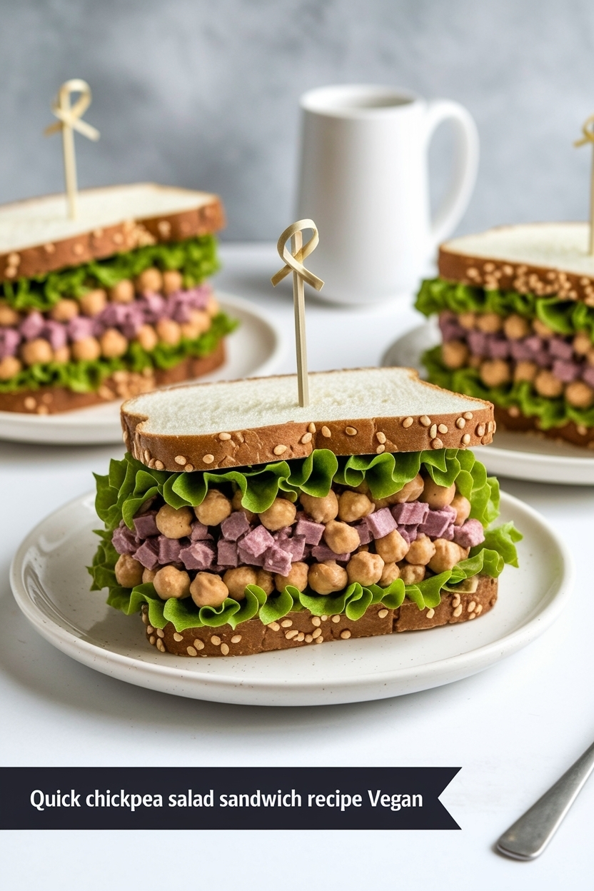 chickpea salad sandwich recipe vegan