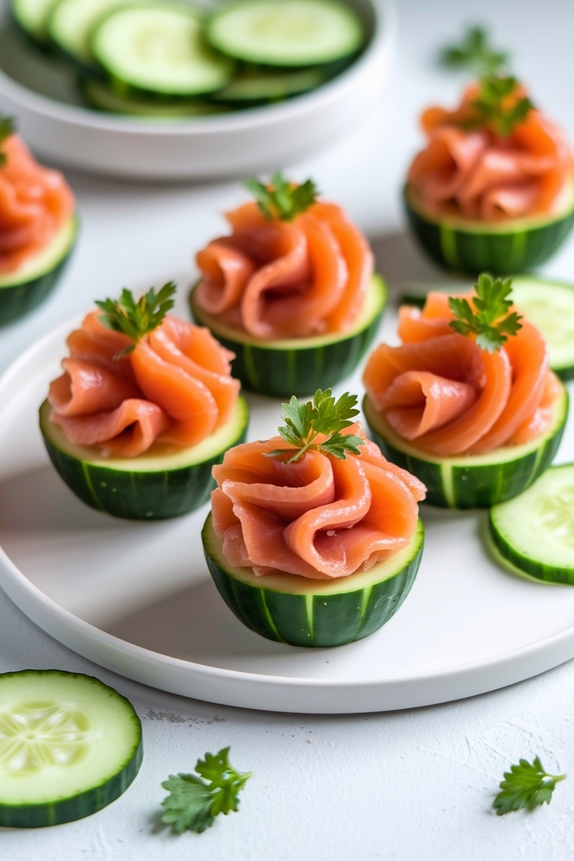 smoked salmon cucumber bites recipe easy