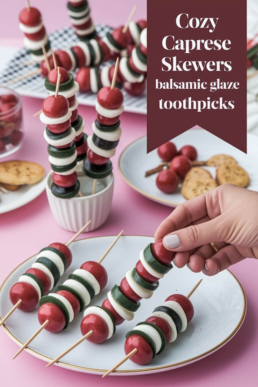 caprese skewers balsamic glaze toothpicks