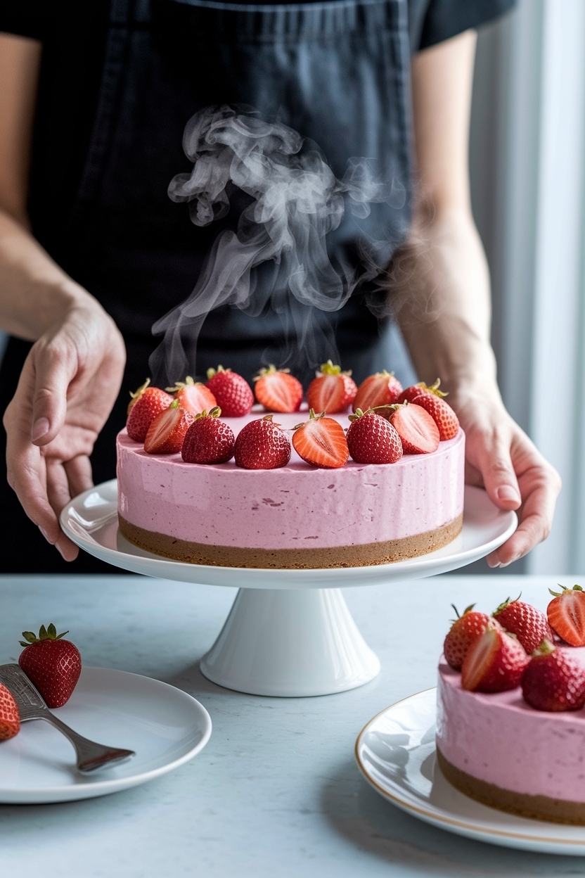 no bake strawberry cheesecake recipe easy