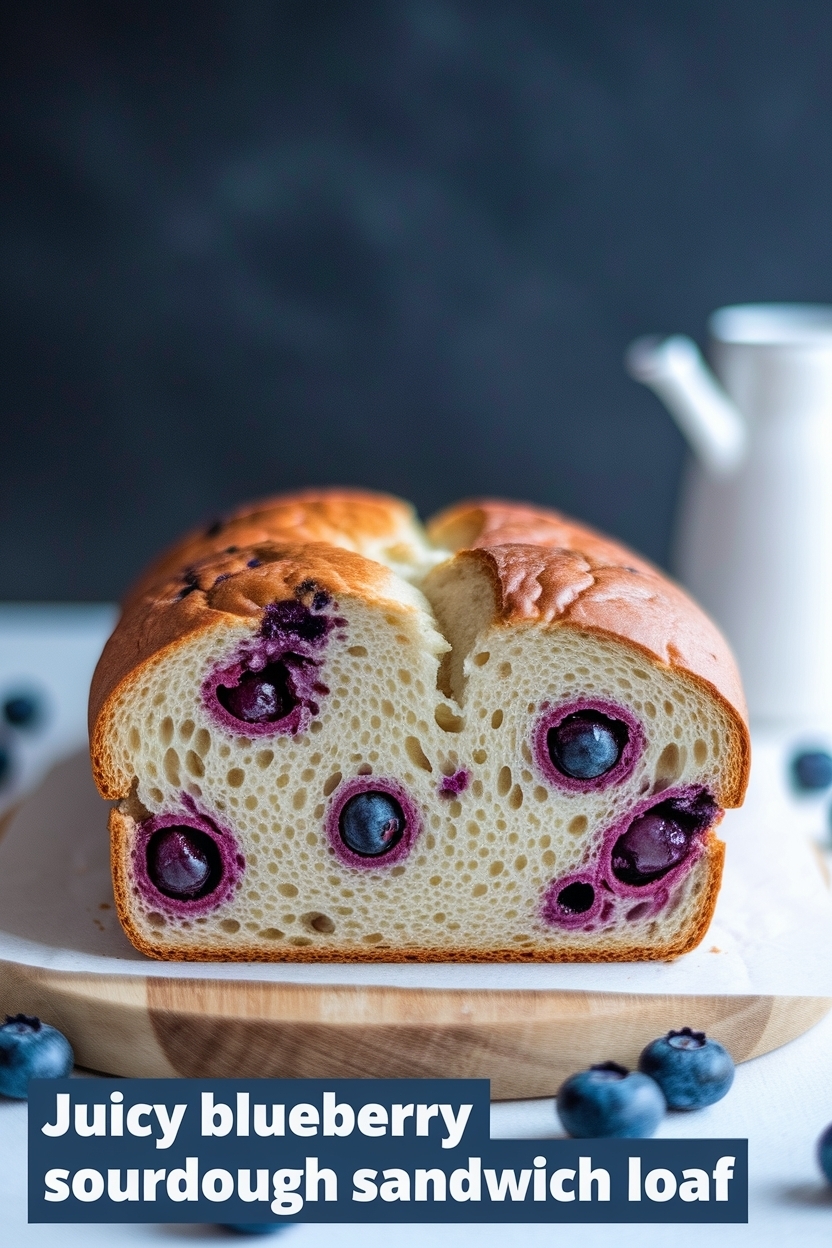 blueberry sourdough sandwich loaf