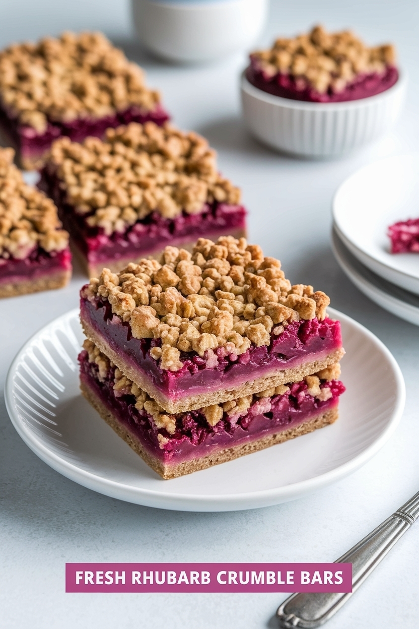 rhubarb crumble bars