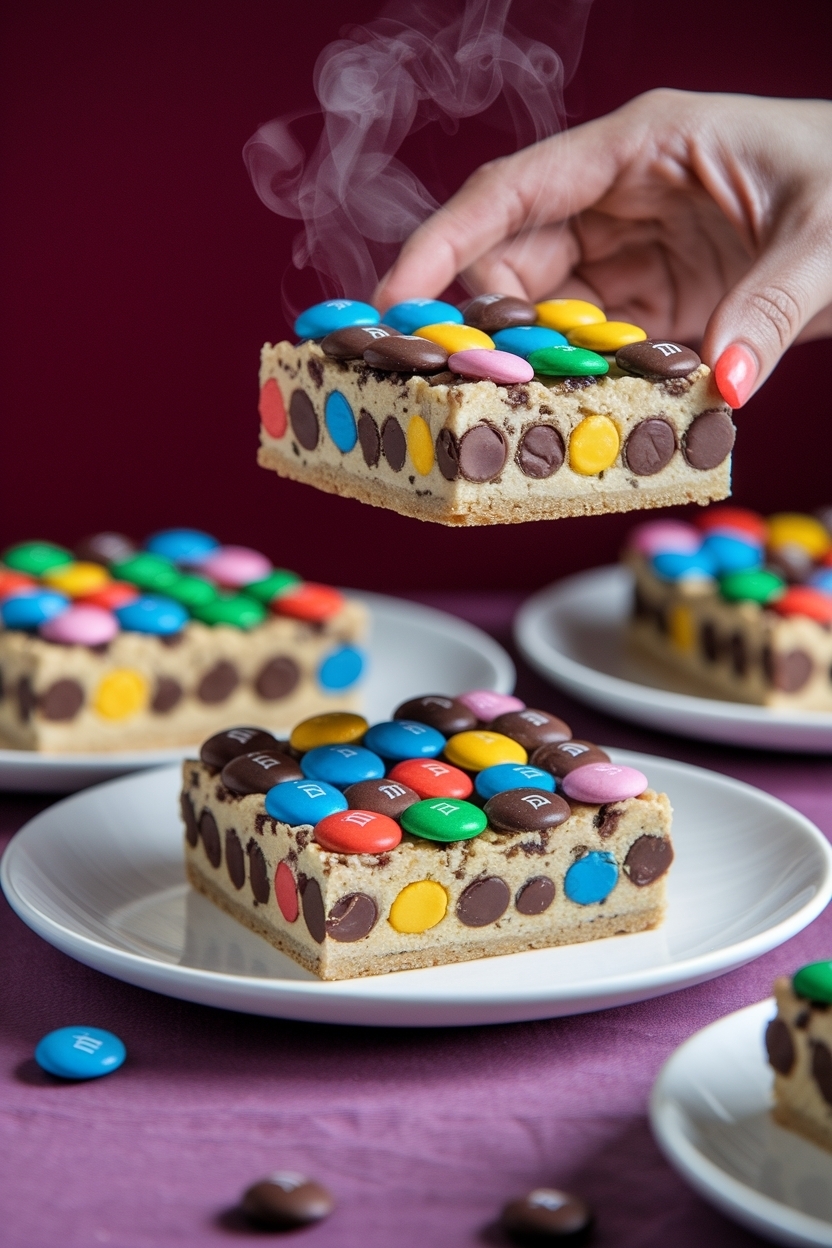 valentine m&m cookie bars 9x13