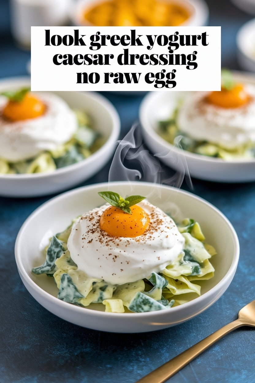 greek yogurt caesar dressing no raw egg