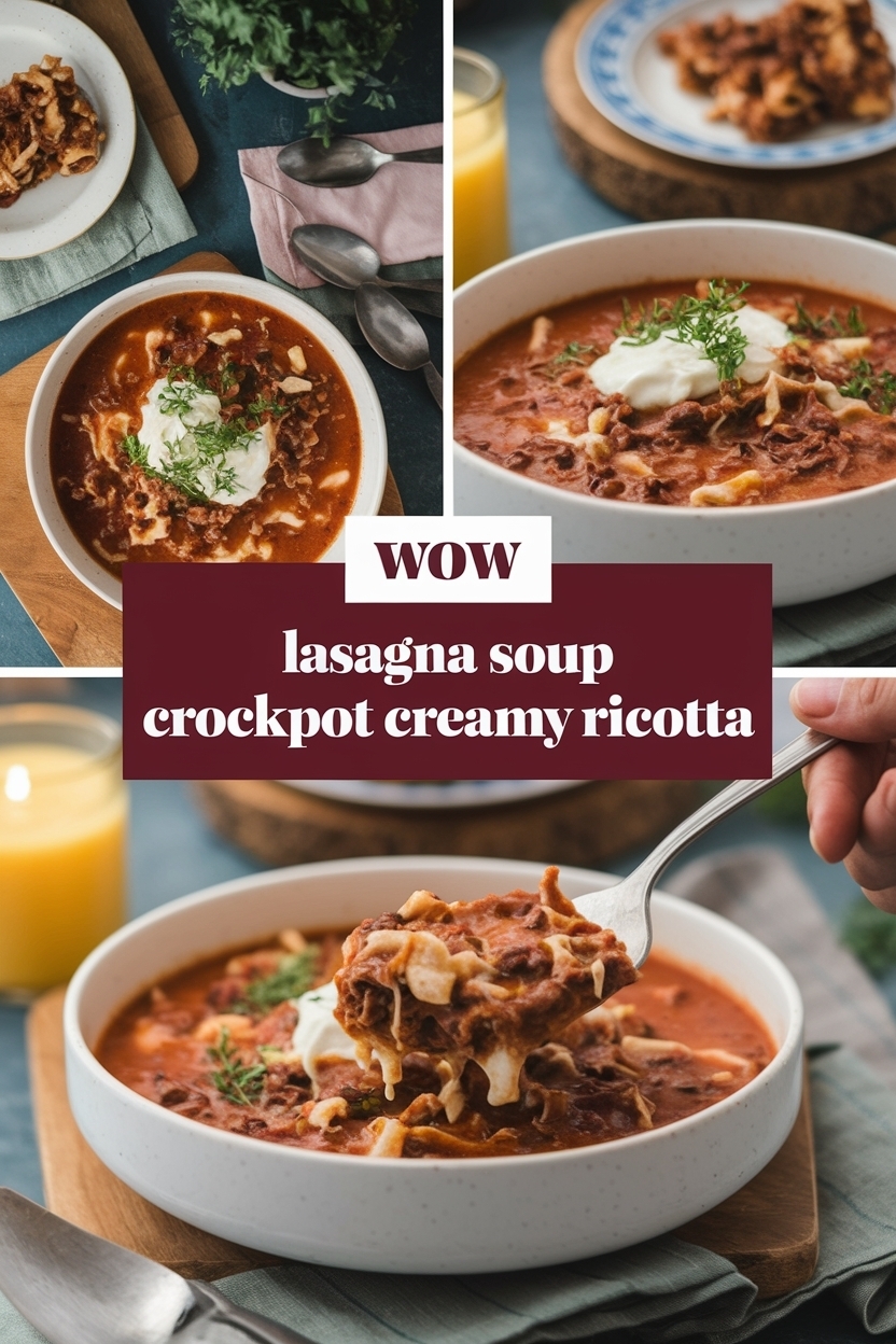 lasagna soup crockpot creamy ricotta