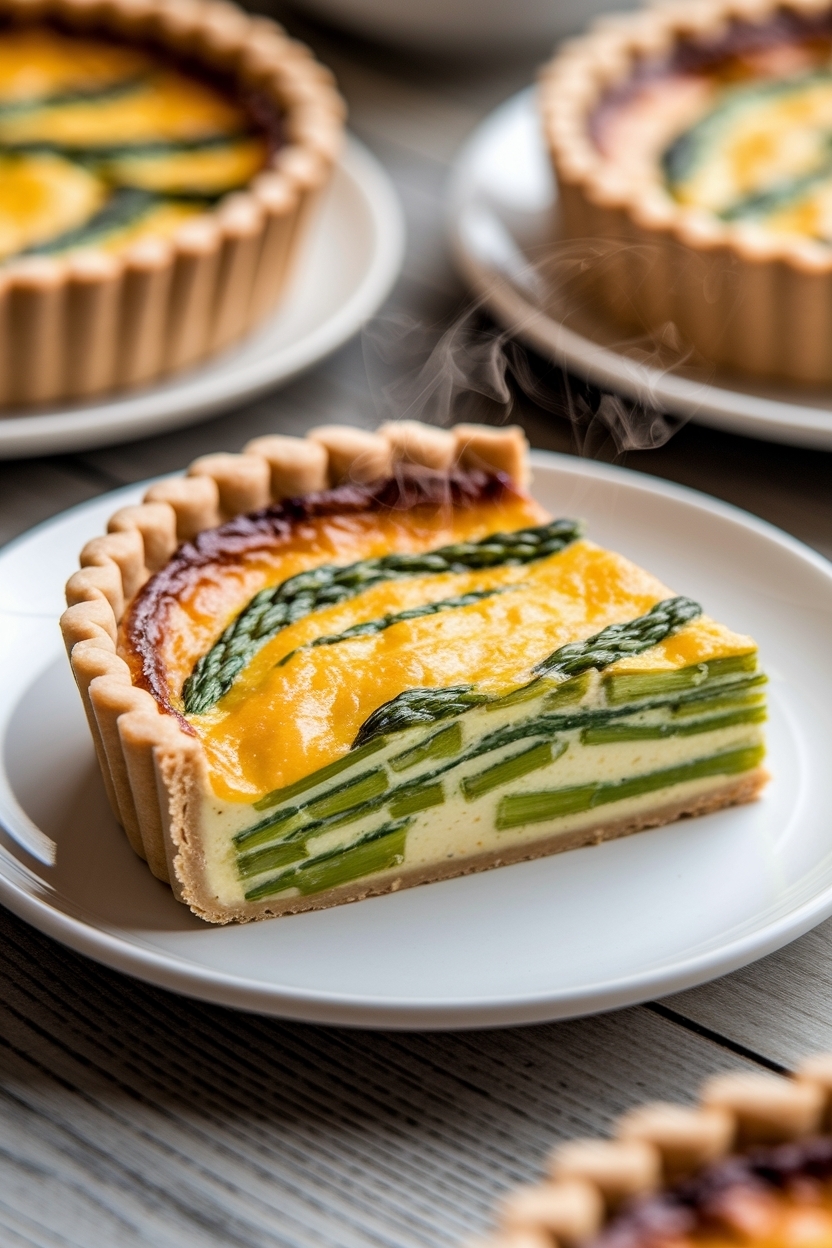 asparagus quiche with gruyere