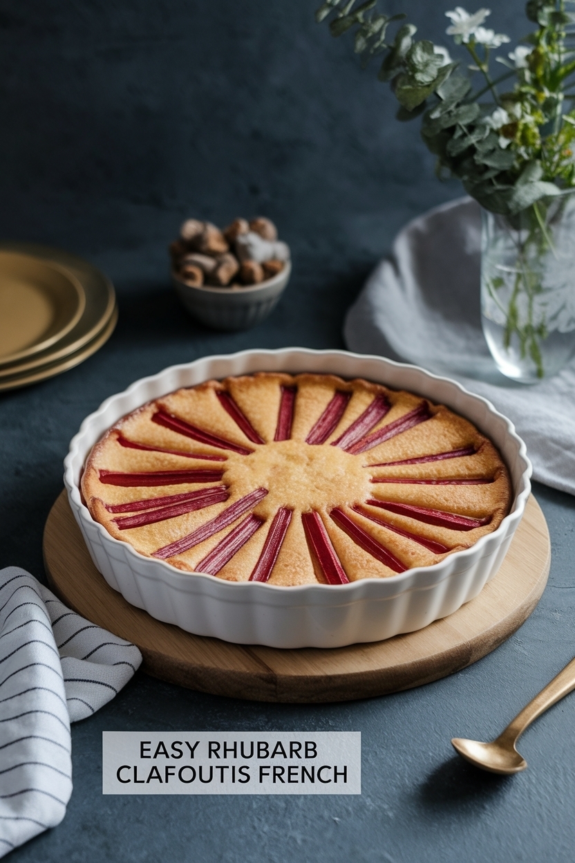 rhubarb clafoutis french