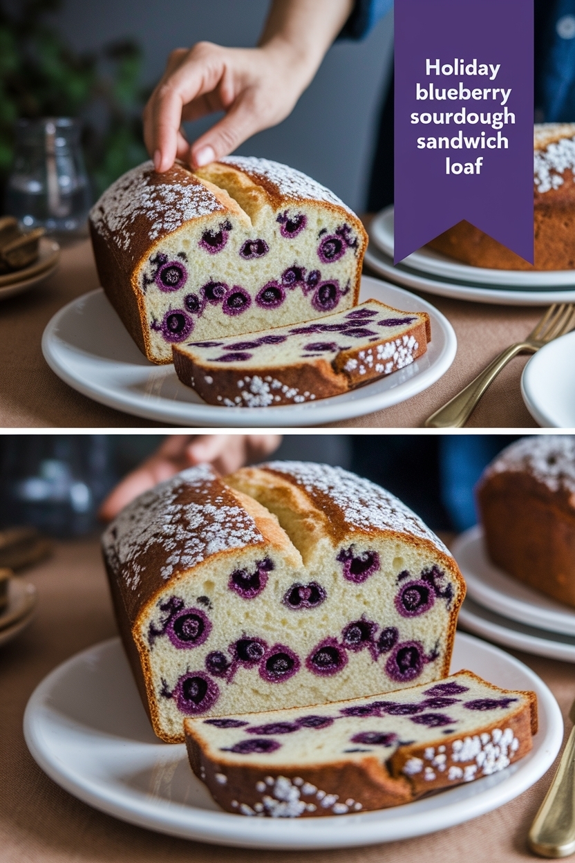 blueberry sourdough sandwich loaf