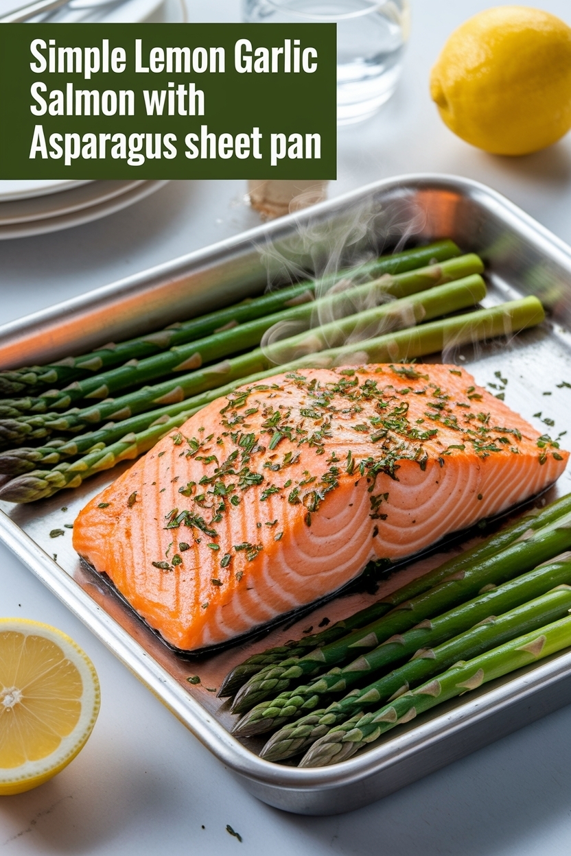 lemon garlic salmon with asparagus sheet pan