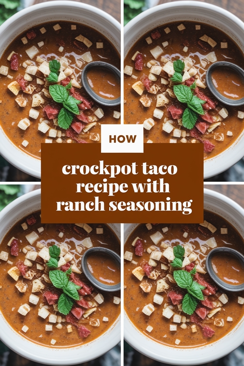 crockpot taco soup recipe with ranch seasoning