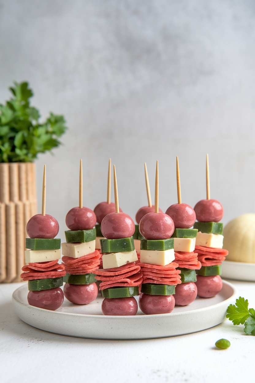 antipasto skewers recipe italian meat cheese