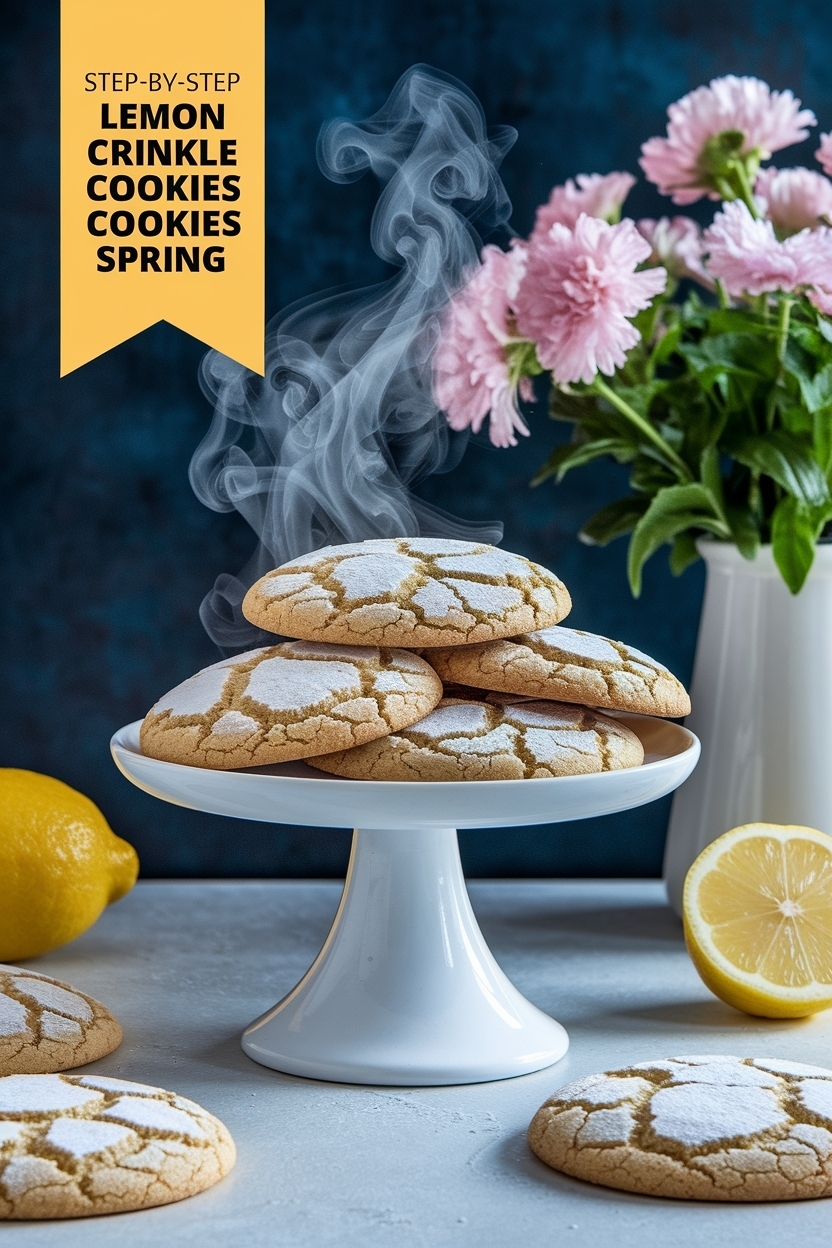 lemon crinkle cookies spring