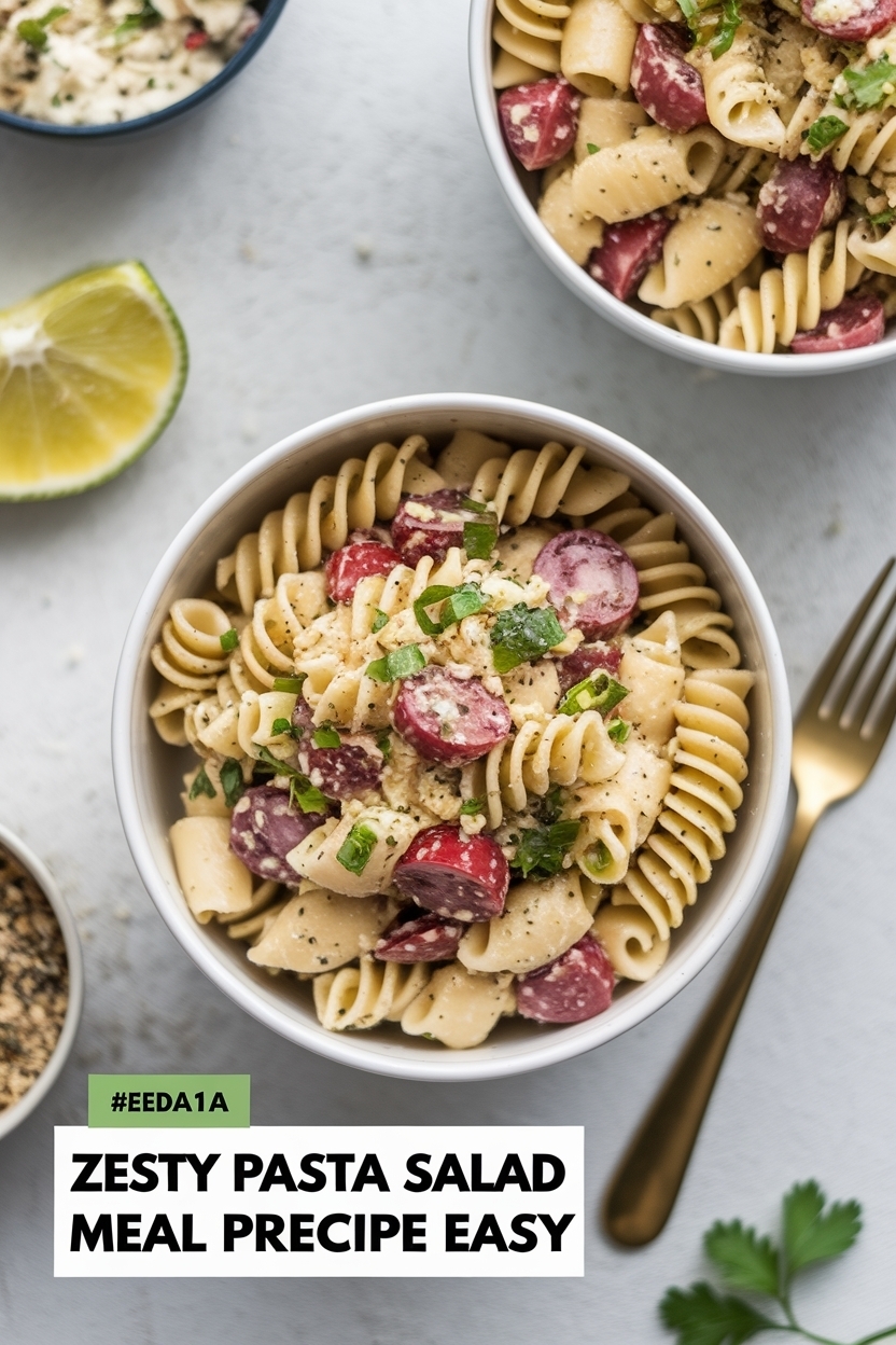 pasta salad meal prep recipe easy