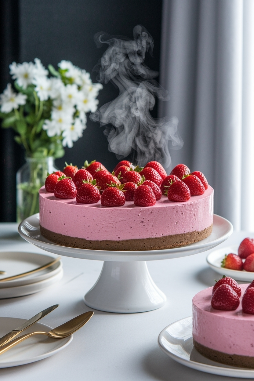 no bake strawberry cheesecake recipe easy