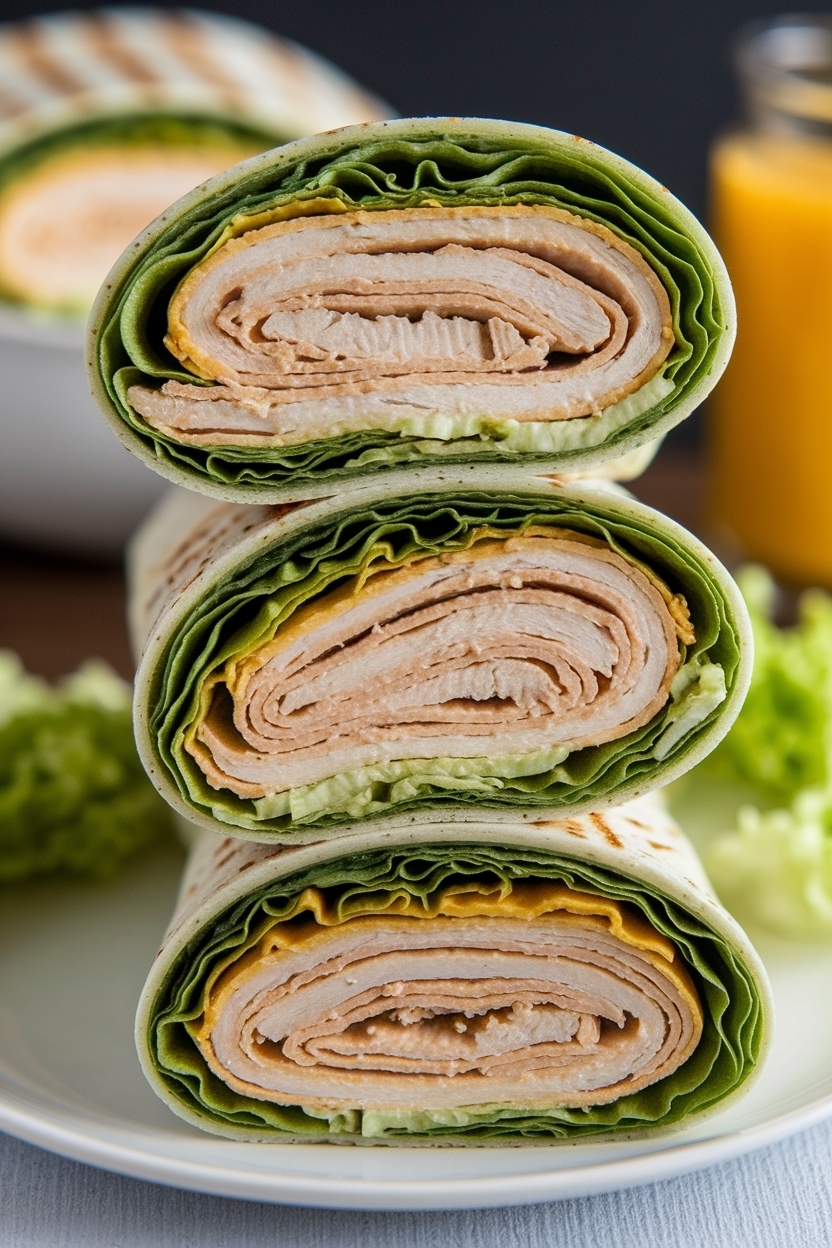 grilled chicken caesar salad wraps