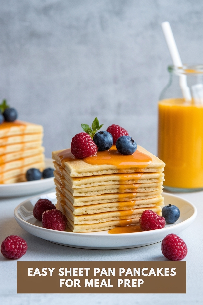 sheet pan pancakes for meal prep