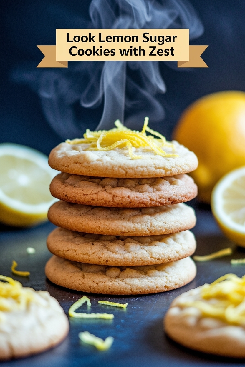 lemon sugar cookies with zest