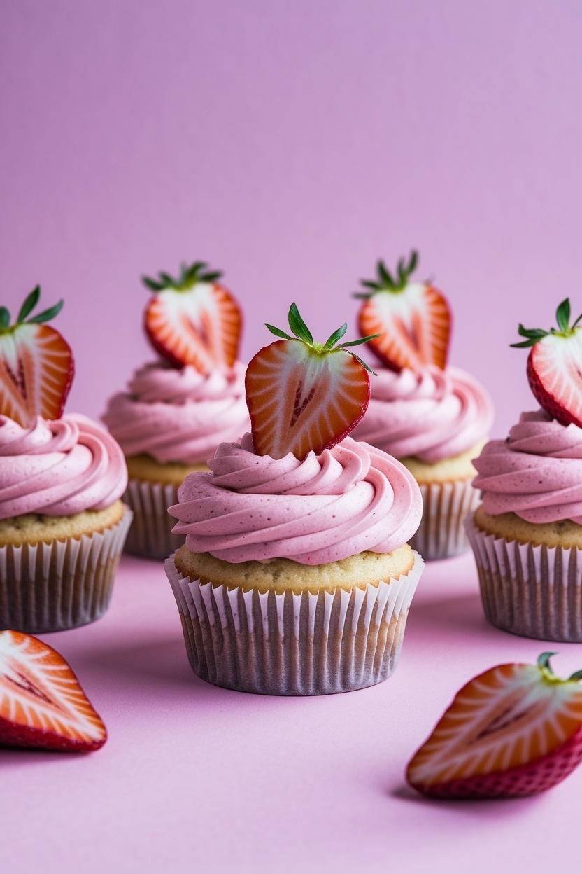 strawberry crunch cupcakes valentine