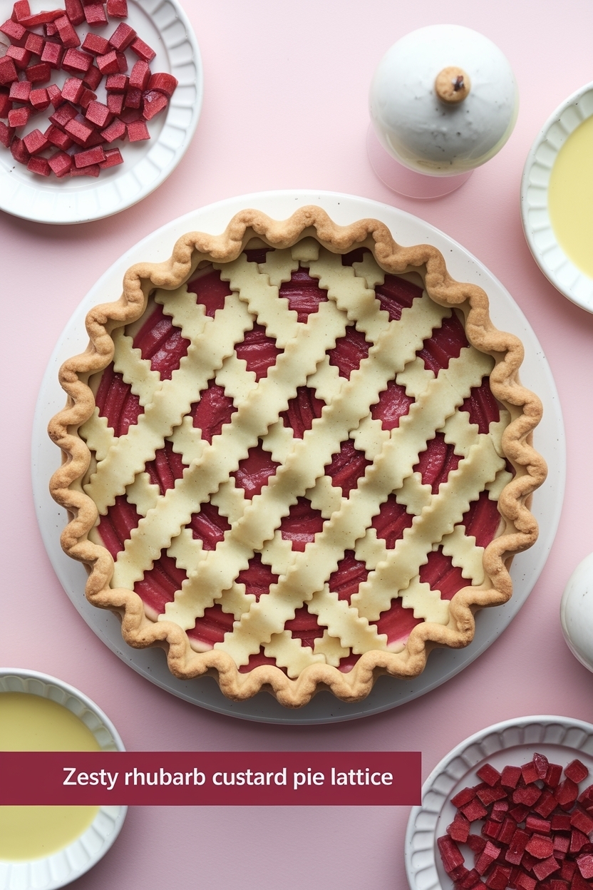 rhubarb custard pie lattice