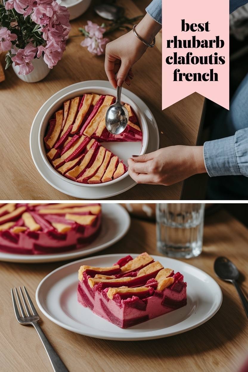 rhubarb clafoutis french