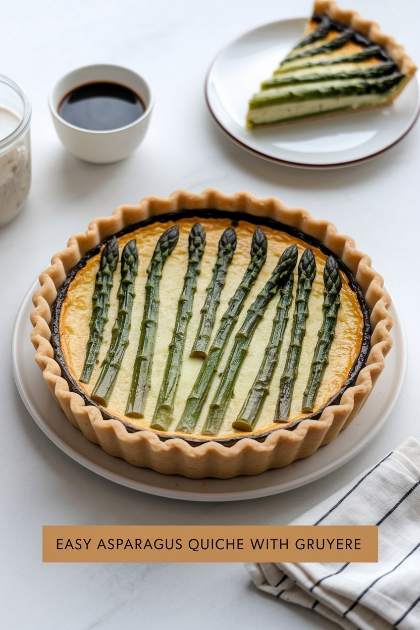 asparagus quiche with gruyere