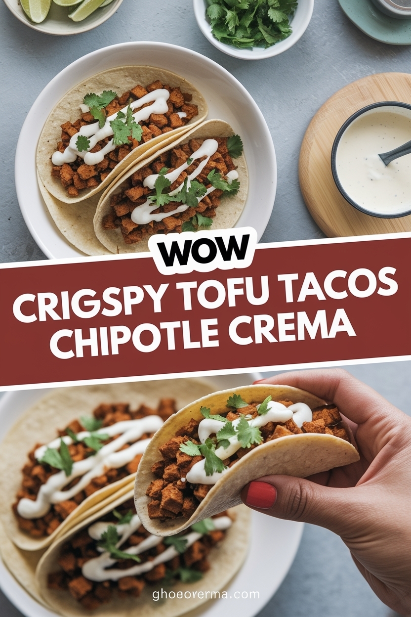 crispy tofu tacos chipotle crema
