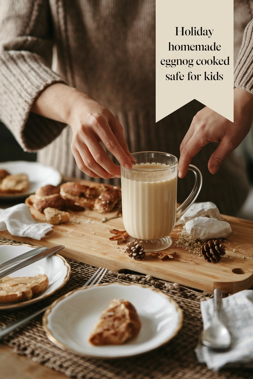 homemade eggnog cooked safe for kids