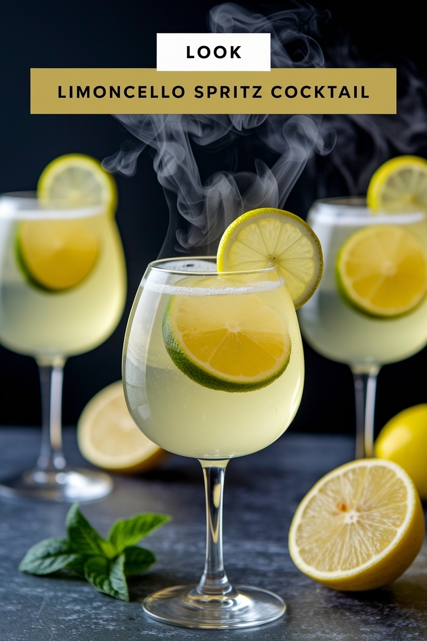 homemade limoncello spritz cocktail