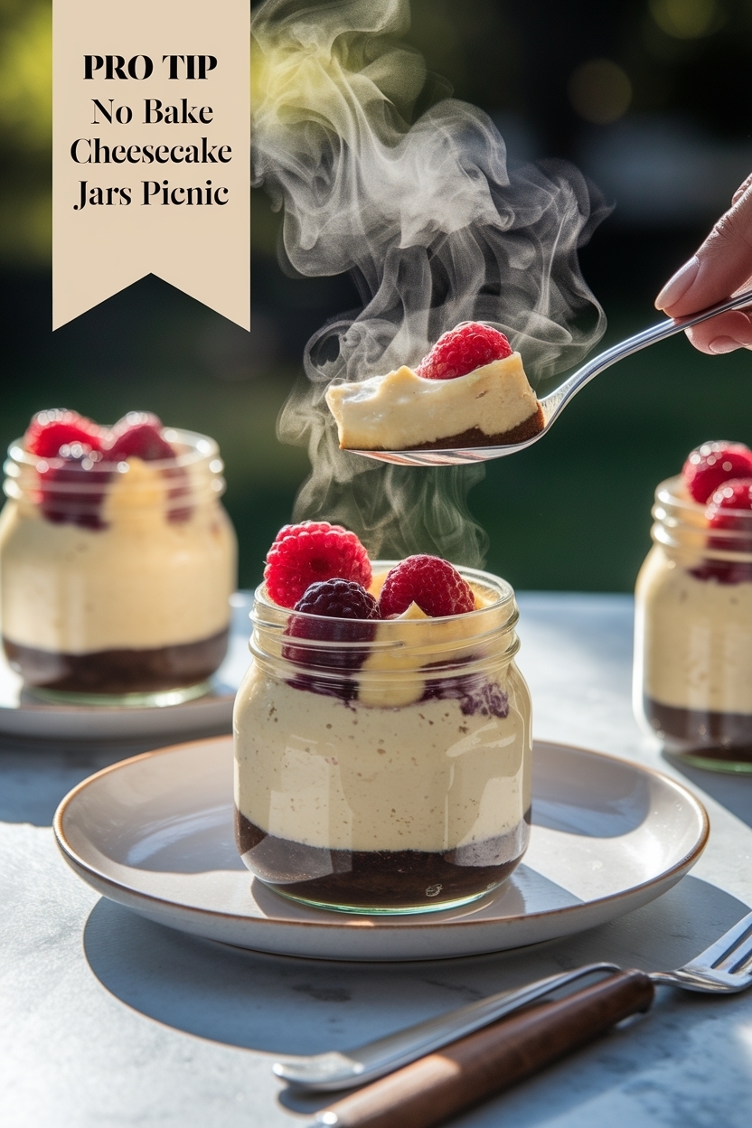 no bake cheesecake jars picnic