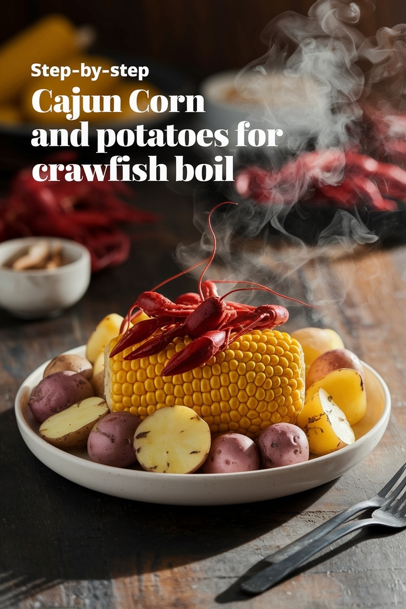 cajun corn and potatoes for crawfish boil