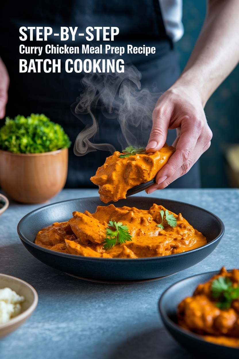 curry chicken meal prep recipe batch cooking