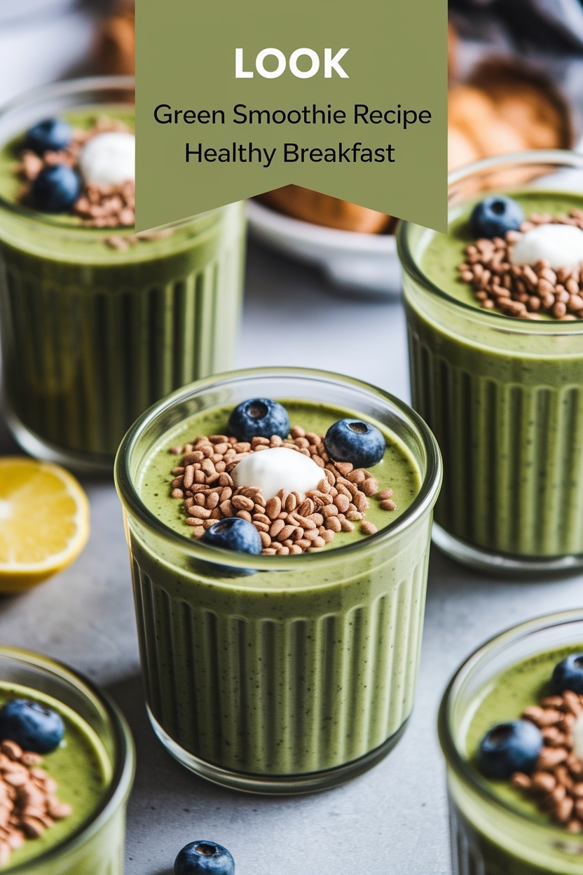 green smoothie recipe healthy breakfast - Extra Photo